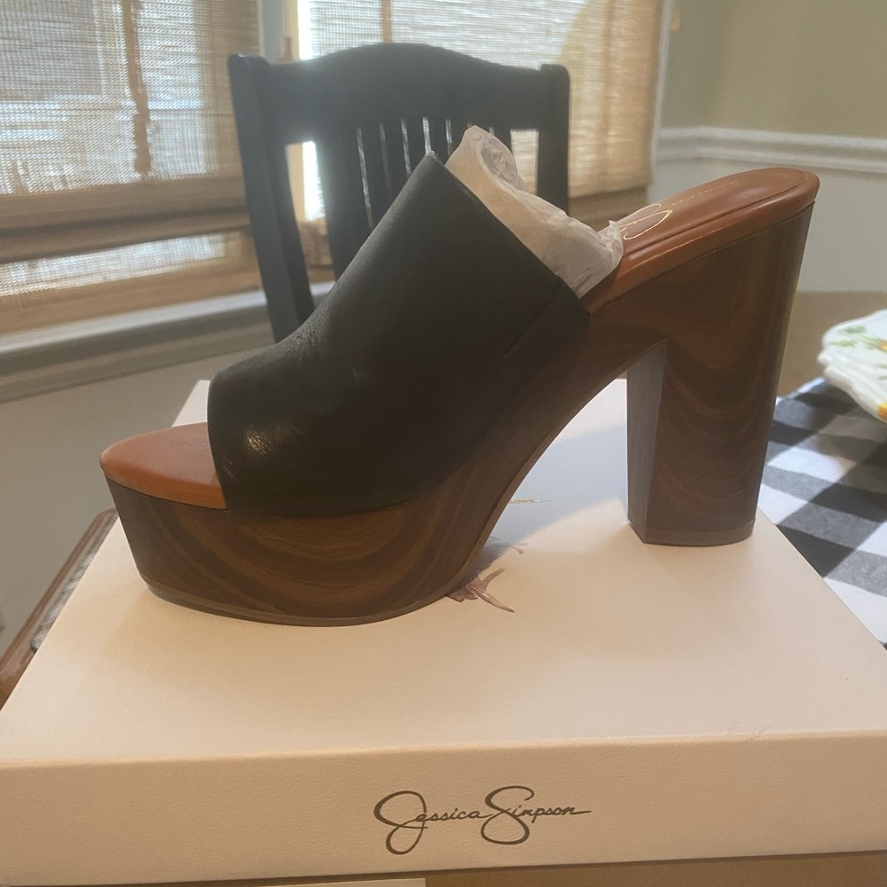 Jessica Simpson black wedges size 7 $50